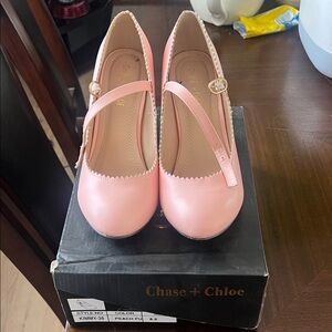 Chase + Chloe Peach Pink Heels